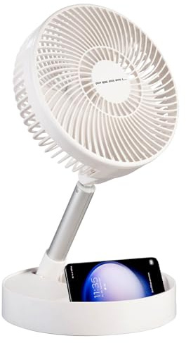 PEARL Akku Tischventilator: 2in1-Akku-Tisch- & Standventilator, ausziehbar bis 1 m, 8,5h, 4000 mAh (Kleinraum-Ventilator, Ventilator mit USB Funktion, Pool)