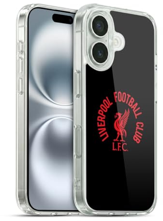 Head Case Designs Offizielle Liverpool Football Club LFC Rot Und Schwarz Liver Bird Gelhülle [Militärischer Schutzgrad] Kompatibel Mit Apple iPhone 16 Und Kompatibel Mit MagSafe
