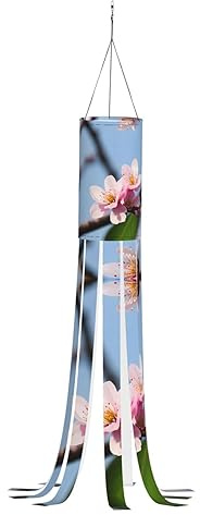 1 manche à air en forme de fleur de prunier pour Halloween, 101,6 cm, décoration à suspendre pour cour, terrasse, jardin, chemin, fête