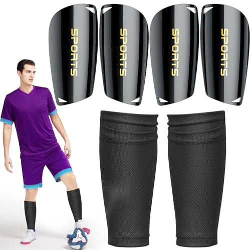 Schienbeinschoner Jugendliche Fussball mit Optimierter Einstecktasche Klein Schienbeinschoner Fußball Herren Damen Schienbeinschoner Socken Dünne Schienbeinschonerhalter Shin Pads Schienbeinschützer