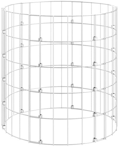 Compostiera da giardino, Ø 50 x 50 cm, acciaio zincato, 3115941
