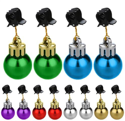 Bartschmuck für Herren Weihnachten - Mni Glocken mit buntem Klang, Bartkugeln | Weihnachtskugeln für Pli des Gesichts, Partys, lustige Bartdekorationen für Männer 1