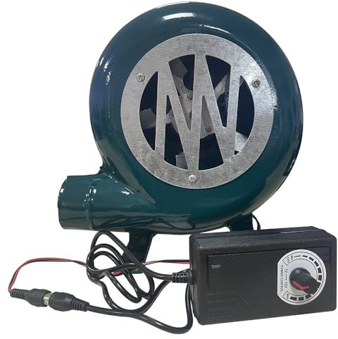 MDXVRKYBC 20W-100W Souffleur Barbecue De Forgeron Électrique Variable 220V Souffleur De Forge À Charbon Ventilateur Centrifuge Extérieur en Fonte avec Gouverneur（1V-12V） pour Le Camping Picnic(40W)
