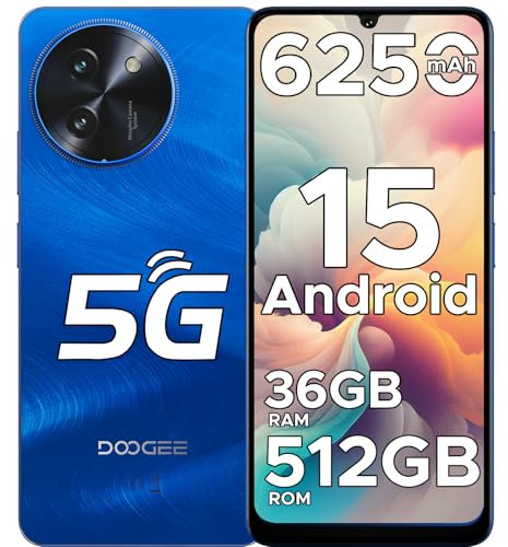 DOOGEE Note59 Pro+ Téléphone Portable 5G Android 15, Smartphone 36Go RAM (12+24) + 512Go, Écran 6.75 HD+ 120Hz, UNISOC T8200 Octa-Core, Caméra 50MP 4K, NFC/Widevine L1/Dual SIM/Face ID/OTG