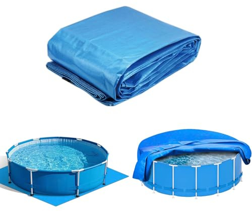 Foldable Swimming Pool Ground Cloth, 274x274cm Waterproof Pool Floor Protector, Durable & Easy to Clean Pool Mat for Frame Pools, Above Ground Pools, Paddling Pools, Indoor & Outdoor Use (274*274)