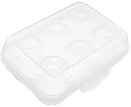 POPETPOP Eierkarton aus Abs Kunststoff mit Deckel Stapelbar und Stoßfest Tragbare Aufbewahrungsbox für Kühlschrank und Vielseitige Eierspender für Küche und Camping