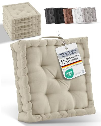 Beautissu Bodenkissen Sitzkissen mit Tragegriff Indoor & Outdoor