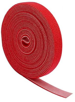CLENEA 1 Pcs Grün Garten Schnur Anlage Krawatten Kabel Wickler Management Kabel Kabelbinder Nylon Anlage Verband Garten Zubehör(Red)