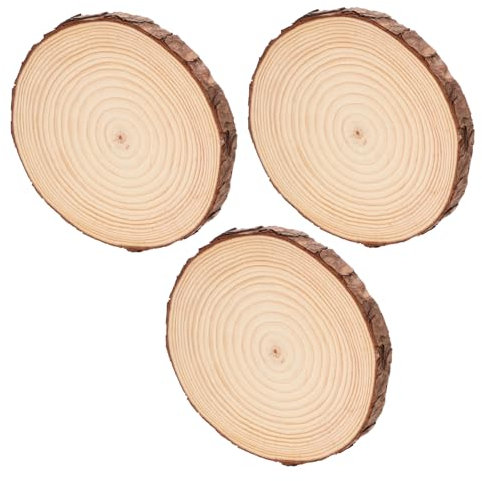 FUNOMOCYA Garten Holz Trittsteine 3 Stück Naturholz Pflastersteine Für Garten Und Gehweg 18-20cm ø 2cm Dicke Outdoor Gartenstein Dekoration Für Rasen Und Terrasse