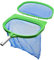 JNUYISW Recogehojas Piscina, Red de Aterrizaje para Piscina Red Profunda y Red Superficial Intercambiables Pool Skimmer Rake Net para Piscinas, Spas, Estanques, Parques Acuáticos (Sin Poste)