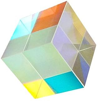 HOMOBABE Kreatives RGB Cube Dispersionsprisma Aus Optischem Glas Lehrmittel Für Lichtphysik Heimdekoration Und Faszinierende Lichtspiele