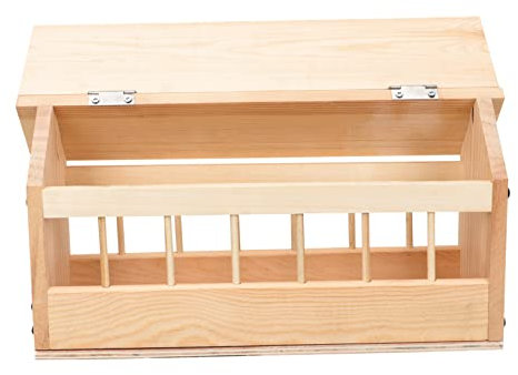 ifundom Alimentador Automático para Aves Pequeñas Dispensador de Plato de Comida de Madera Comedero para Aves para Granjas o Jardines