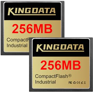 KINGDATA 2pack 256Mo Carte mémoire Compact Flash Industrielle FAT16 Type I pour équipements industriels et appareils Photo numériques Anciens