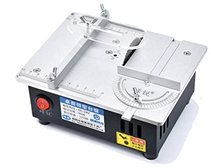 Mini Sega da Tavolo, S3 Mini pannello da tavolo sega for la lavorazione del legno piccolo banco elettrico sega a mano fai da te hobby modello artigianato utensile da taglio 775 motore 63 mm / 2,5 poll