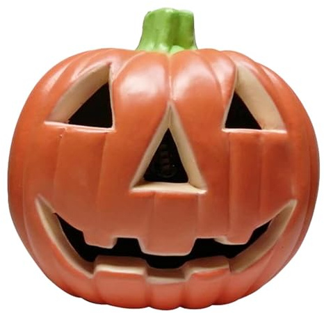 Lanterna di zucca grande - Grande lampada per viso a forma di zucca di Halloween per interni alimentata a batteria,Decorazioni per la casa di Halloween per soggiorno, tavolo, camera da letto e patio