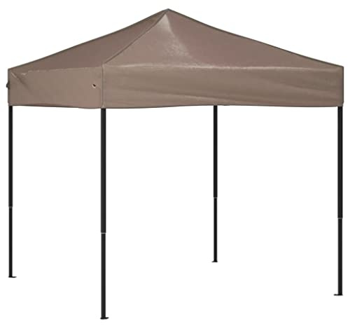 Tonnelle de Jardin Pliable, Tente de Réception Pavillon Barnum de Jardin Taupe 2x2 m