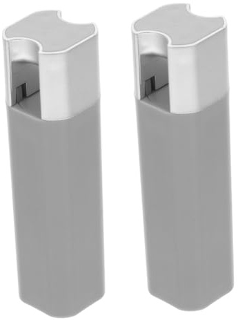 GLSTOY 2pcs Window Blind Cord Pull Ends with Weights Vertical Blind Cord Knobs for Roman Shades Shutter Curtain Accessories Grey Silver Each Easy Grip Replacement Handles
