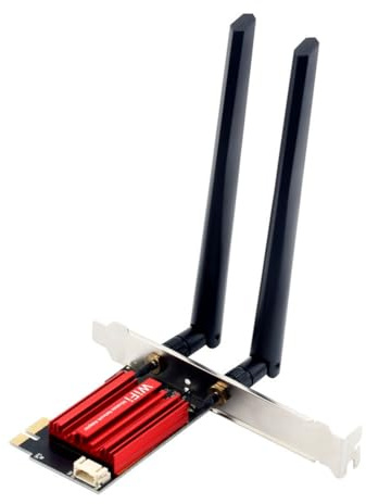 Xnuiasqe Tarjeta Adaptador de Red Inalámbrica PCI-e AC1200M WiFi 5BT 4.0 Dual Band 2.4G/5GHz 802.11AC para Laptop, PC y Desktop