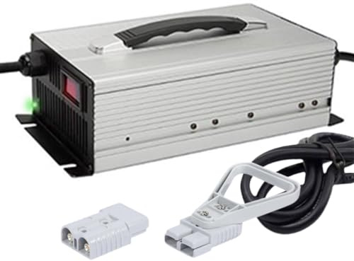 WLEJSL Caricabatterie Completamente Automatico per Carrelli Elevatori Elettrici 60V 25A con Display LCD, Caricabatteria di Mantenimento 25A, Connettori Anderson 50A/120A/175A/350A,175A