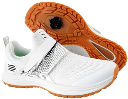 liekick Men's Cycling Shoes Compatible with 2-Bolt SPD Cleats, Comfortable Walkable Road Bike Shoes for Indoor & Outdoor Cycling White