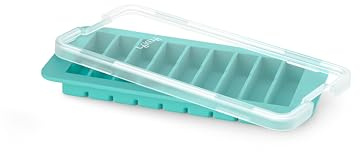 Lékué Silicone Platinum Turquoise Ice Cube Tray/Ice Cube Tray for Bottles