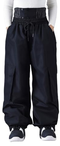 Genérico Hombre Pantalones de Snowboard Suelto Impermeable Invierno Pantalones de Esquí Freestyle Corte Suelto Cómodo Pantalones Técnico Transpirable Aislamiento Caliente Medias de Nieve Pantalones Al