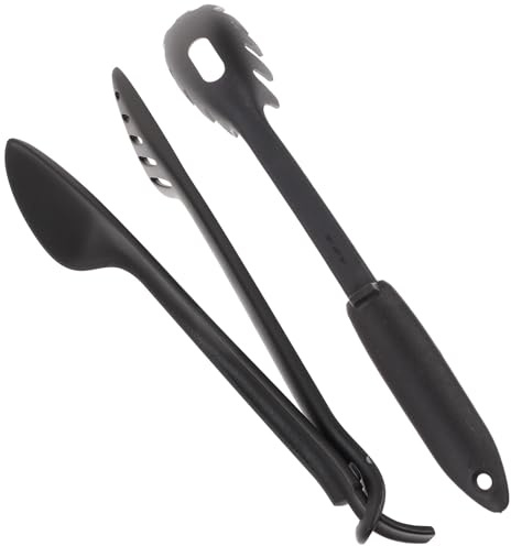 ifundom Pinzas para Espaguetis de Nailon 2 Piezas, Juego Multifunción para Pasta y Alimentos, Pinzas Reutilizables Portátiles para Cocina y Servir en Hogar, Barbacoas y Picnics
