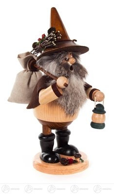 Rudolphs Schatzkiste Incense man forest Elf rambler height = 270mm AGAIN Ore Mountains Folk art Ore mountain craftsmanship Smoke man smoke figure Smoking man figurine