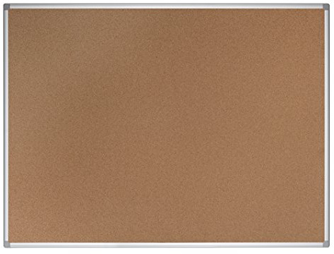 Bi-Office Earth - Umweltfreundliche Pinnwand, Korktafel mit Aluminiumrahmen, Hochwertige Naturkorkoberfläche - 200 x 100 cm