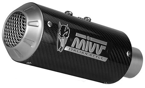 MIVV Impianto completo 1x1 Standard MK3 Carbon compatibile con YAMAHA MT-125 125 ccm a partire dall'anno di costruzione 20
