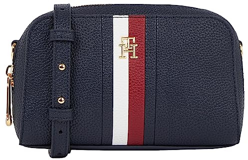 Tommy Hilfiger Damen Umhängetasche Emblem Crossover Klein, Mehrfarbig (Space Blue), Einheitsgröße