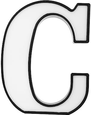 DOITOOL Modische -buchstabenlichter Alphabet C Nachtlicht Für Geburtstagsparty-dekorationen