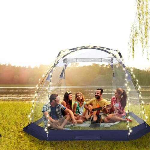 VEIZXUN Bubble Tent 3 x 3 m Outdoor Zelt 4-6 Personen Screen House Iglu-Zelt für Kälteschutz Campingzelt
