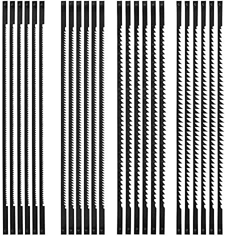 Retrok 24 lame per sega a traforo con penna, 133 mm, 10/14/18/24 denti, in acciaio al carbonio, per legno, schiuma, plastica, 6 pezzi di ogni dimensione (24 pezzi)