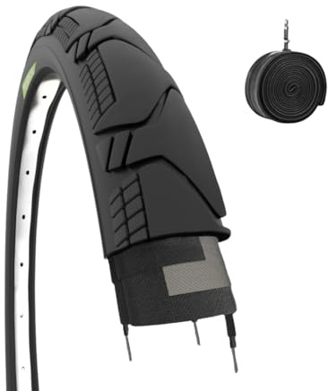 ECOVELO 1 Reifen 700 x 45C (29 x 1,75) (45-622) + Schlauch Unisex Erwachsene Trekking Fahrrad 29 Zoll Gummi