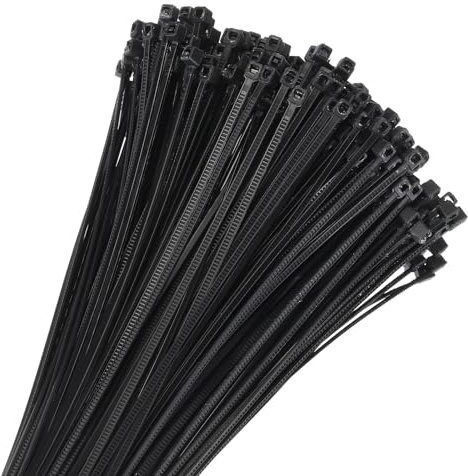 sourcing map 1000pcs 6 Inch 11 Lbs Cable Zip Ties Self-Locking Small Nylon Cable Tie Wraps 1/8 for Cord Management, Black