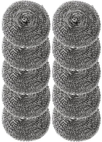 Scrubber Scourer Premium Kitchen Cleaner Heavy Duty Tough Cleaning Outdoor Furniture Garage Cookwares Grill Racks (Stainless Steel)