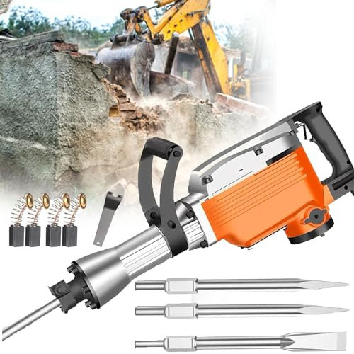 GBHJJ Marteau de DéMolition éLectrique, Marteau Burineur pour Brise-BéTon, Puissant, Facile à ContrôLer | pour Travaux de DéMolition Les Applications Intensives, Marteau Perforateur pour BéTon,Type95