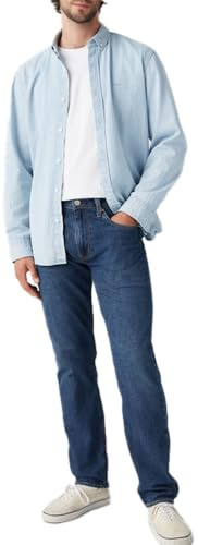 Levi's herr 502 Taper Avsmalnande Jeans, Del the Sea Ltwt, 32W / 32L