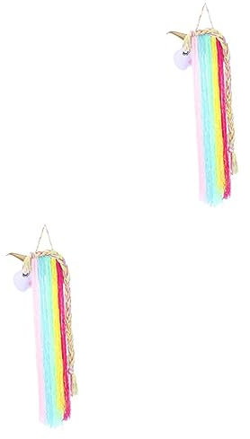 TOYANDONA 2stücke Haarspangen Organizer Mit Wandhalterung Bunte Aufbewahrung Für Haarclips Dekoration Für Kinderzimmer Und Partys Einzigartiges Einhorn-Design Leicht Und Funktional