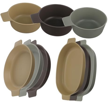 Mipcase Vaisselle Plastique Incassable Assiettes Légers pour Camping Et Pique- Facile à Transporter