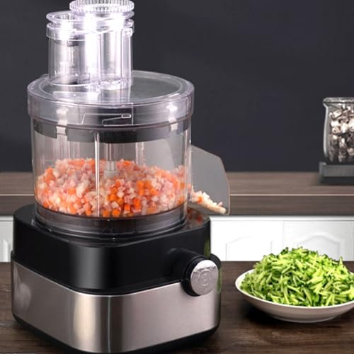 Cortador eléctrico verduras Cortadora de verduras eléctrica, cortadora de verduras multifuncional, cortadora eléctrica de 600 W para alimentos, carne molida, cortada en cubitos, triturada o