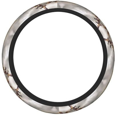 Lenkradbezug für Damen und Herren, Motiv: Jagd, fliegende Wildenten, rutschfest, niedlich, universal, Autozubehör, Schutzhülle für Fahrzeug, LKW, SUV, 38,1 cm (15 Zoll)