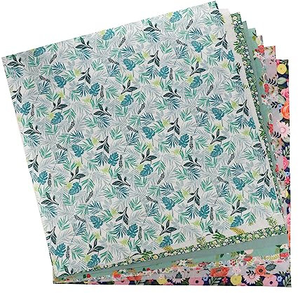 BELLIFFY Quilt-Set Aus Elegantem Patchworkstoff Mit Blumenmuster 8-teilig Für Handgefertigte Projekte