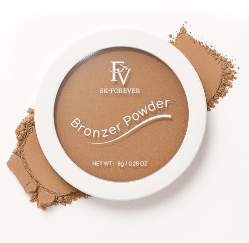 FV Natural Bronzer Puder, Langanhaltend & Wasserfest, Glow Bronzing Powder, Sonnengeküsste Bräune, Talc-Free (Deep Bronzer, 8g)