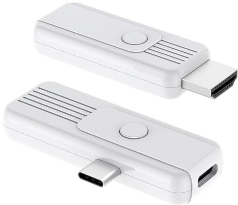 Émetteur et récepteur HDMI sans Fil, Type C 3.1 HDMI sans Fil Plug & Play 2,4 G/5G pour Diffuser des vidéos et de l'audio vers HDTV, projecteur ou Moniteur de Smartphone, Tablette ou Ordinateur