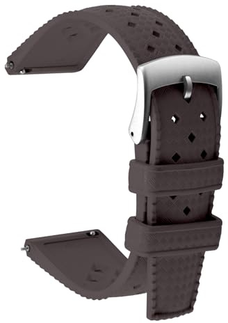 ULLCHRO Uhrenarmbänder Kautschuk Uhrenarmband 20mm 22mm FKM Hochwertig Flexibel Fluorkautschuk Armband Herren Uhr Sportuhr Kompatibel Uhrenarmband Silikon Weiches Elastisch Uhrenarmband