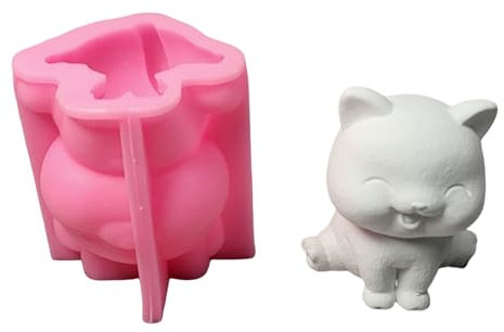 Bonitos moldes de silicona para gatos, moldes de silicona en 3D, moldes de yeso, moldes de adorno, moldes para hacer moldes