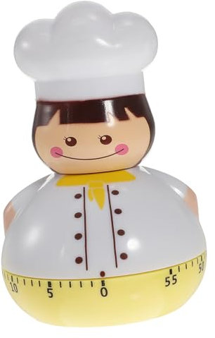 Ciieeo Mini Chef Mechanical Egg Timer Kitchen Countdown Timer for Cooking for Baking and Household Use