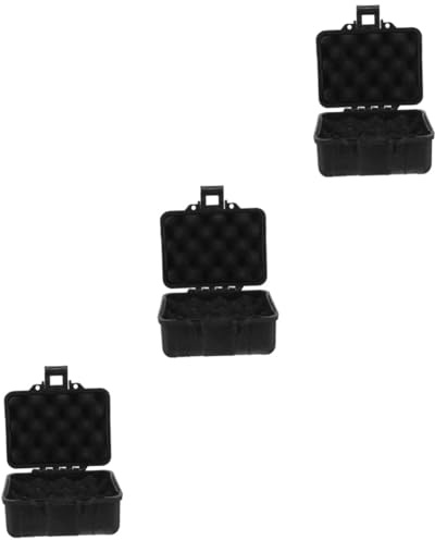 DIYEAH 3 Pièces Boîte Étanche de Rangement Portable Valise Multi-usages avec Serrure Boîte à Outils pour Voyage et Atelier